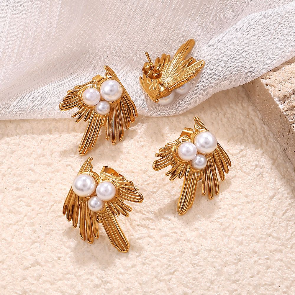 Orecchini Gold Pearl Bottone