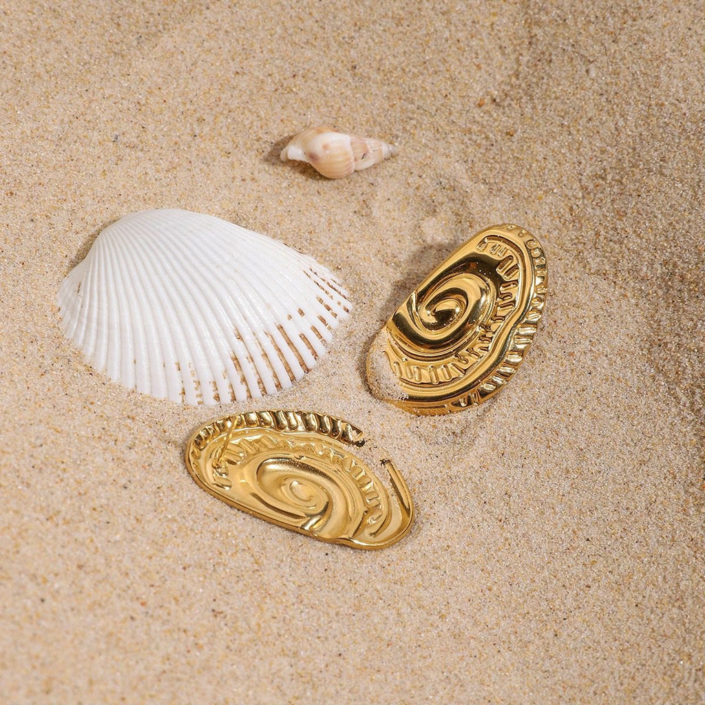 Orecchini Conchiglia Bottone